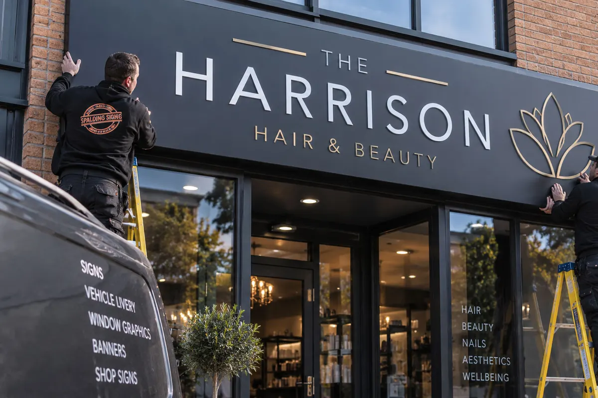 Professional shopfront sign installation