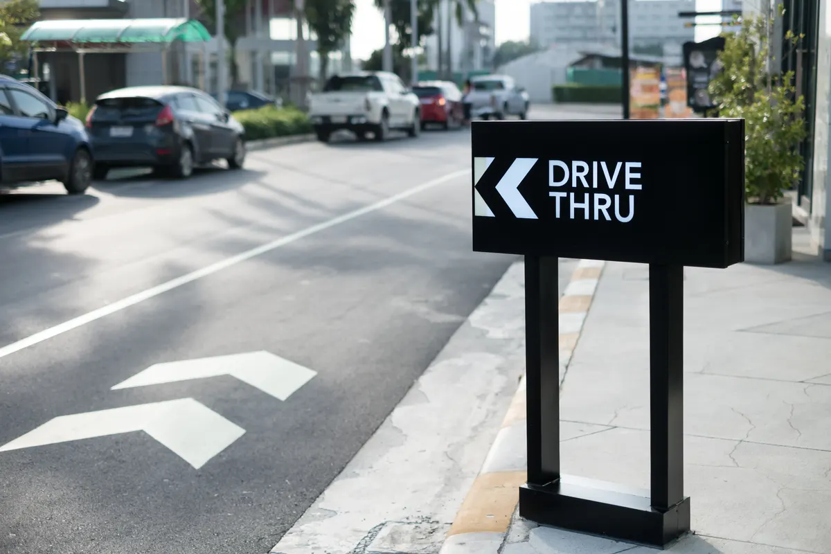 Pavement sign and A-board display