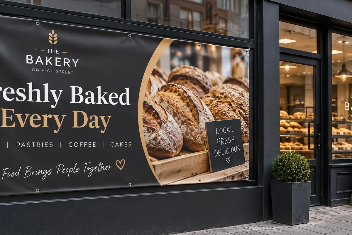 Full colour shop banner